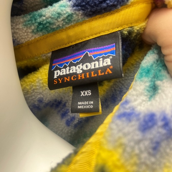 Patagonia Synchilla timber twist two button Aztec fleece women’s xxsmall - Picture 4 of 6